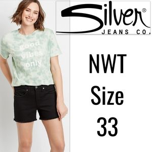NWT Silver Jeans Co. Black Shorts Size 33
